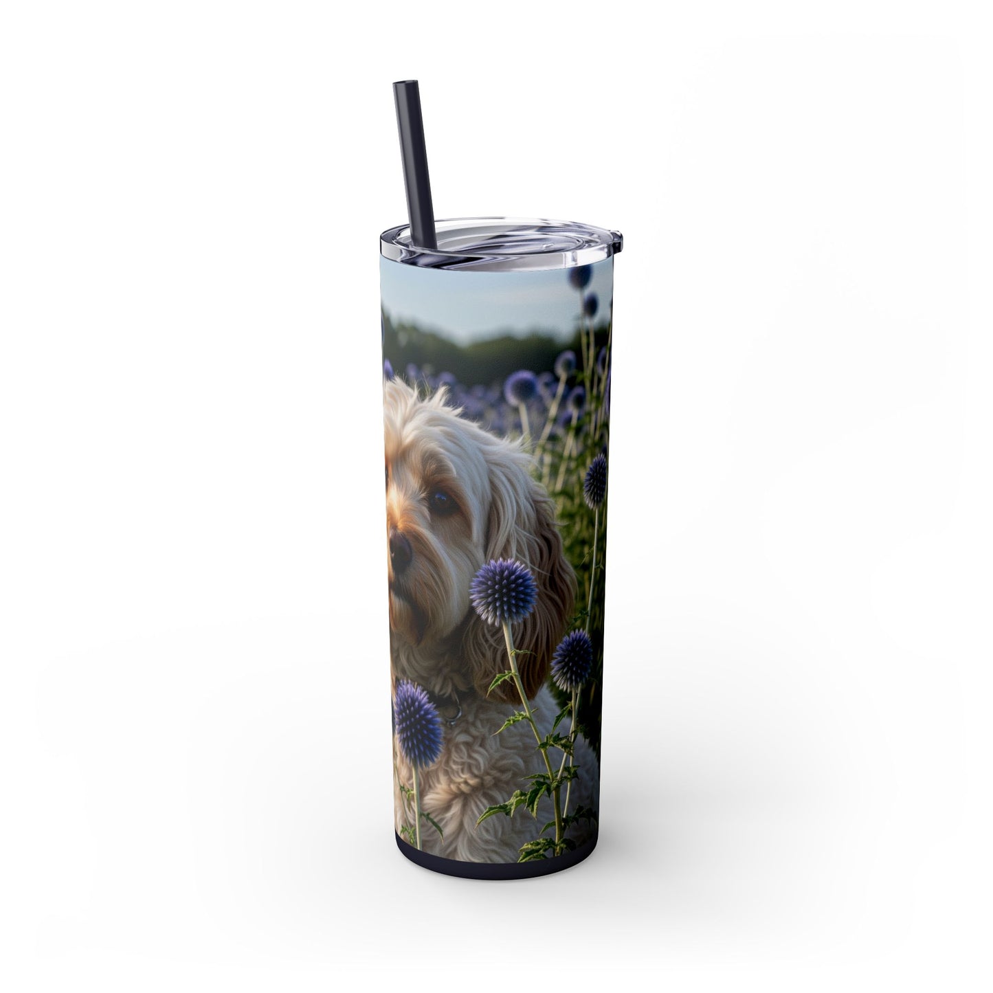 Spoodle Skinny Tumbler with Straw, 20oz