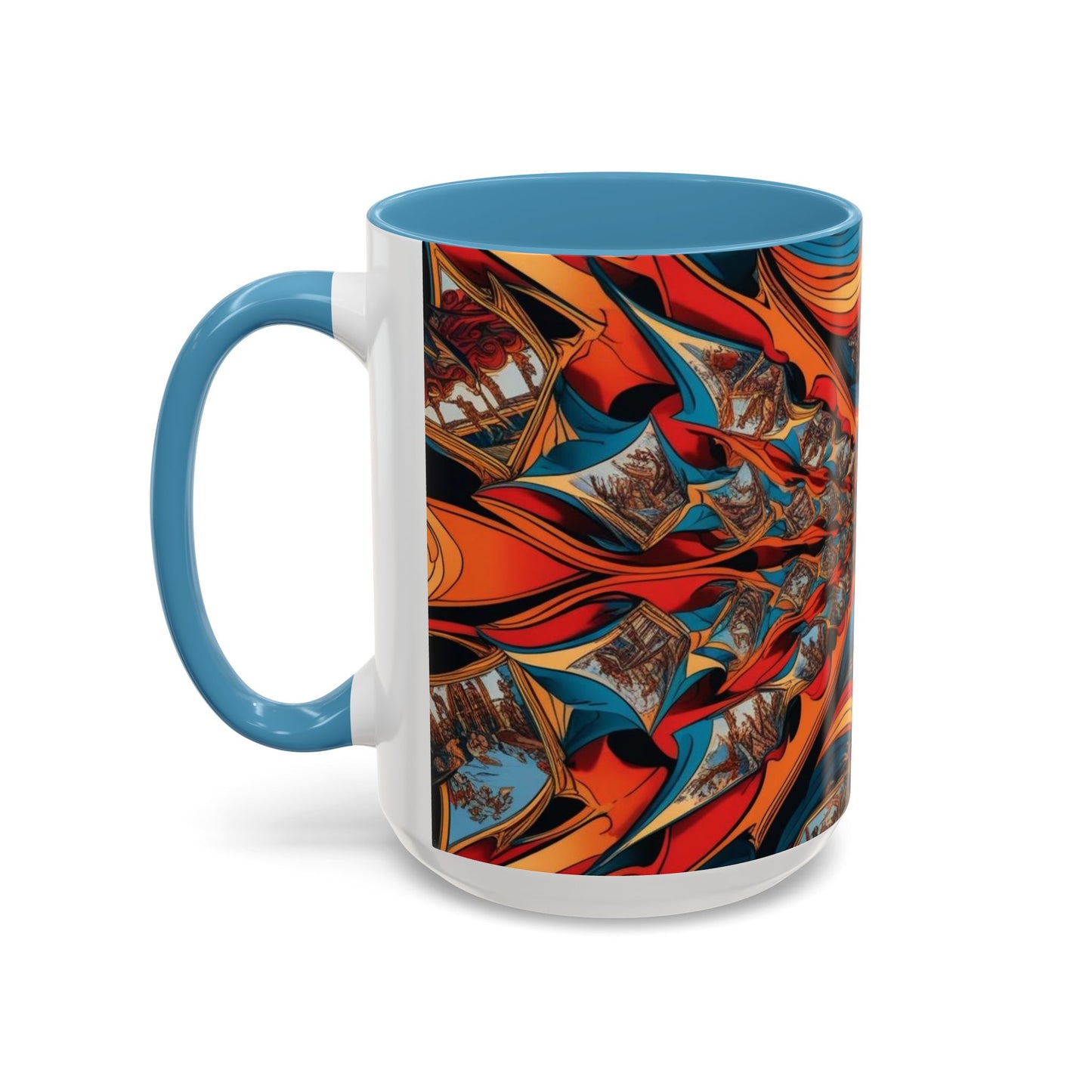 Optical Illusion Accent Mug – Ceramic Coffee Cup