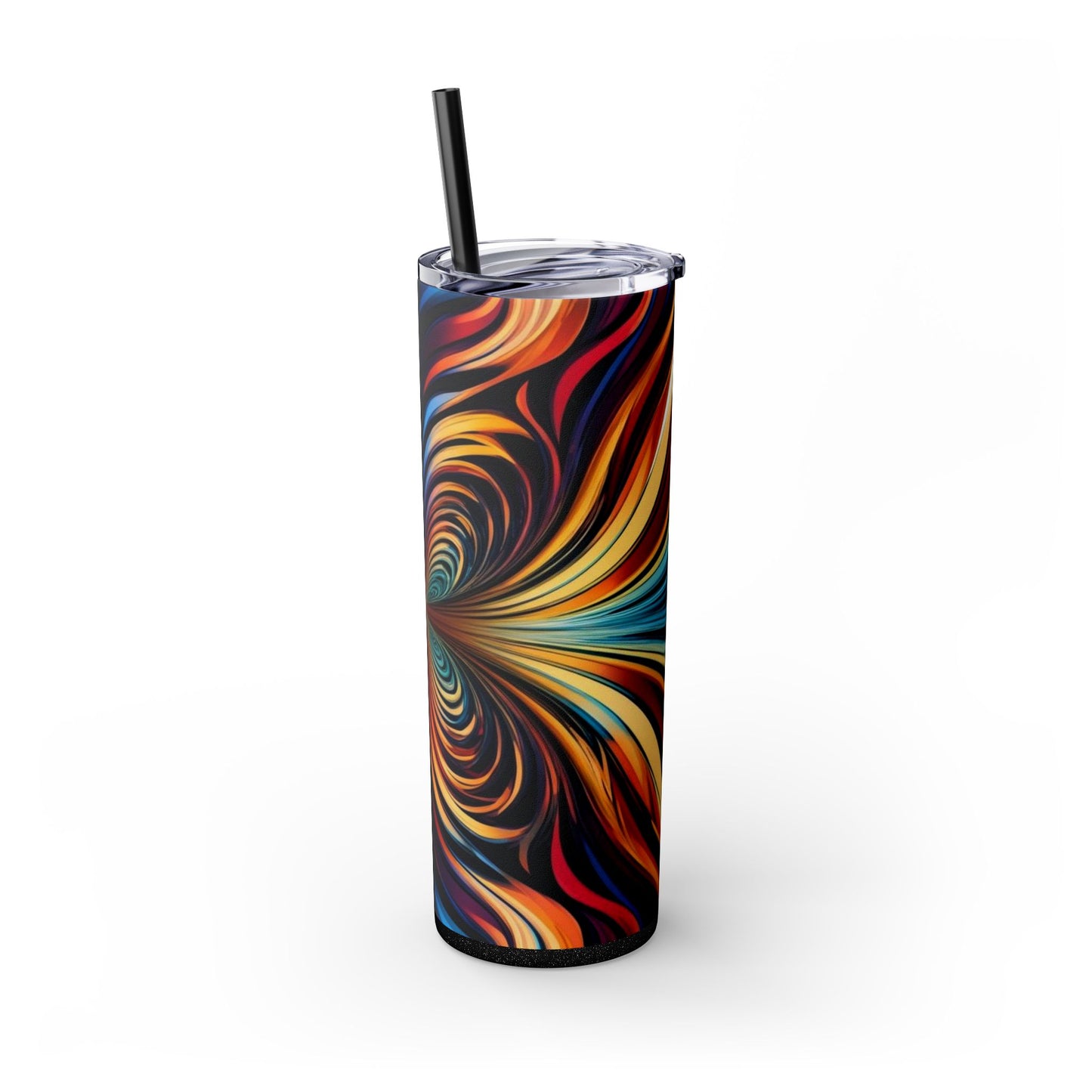 Optical Illusion Skinny Tumbler with Straw, 20oz
