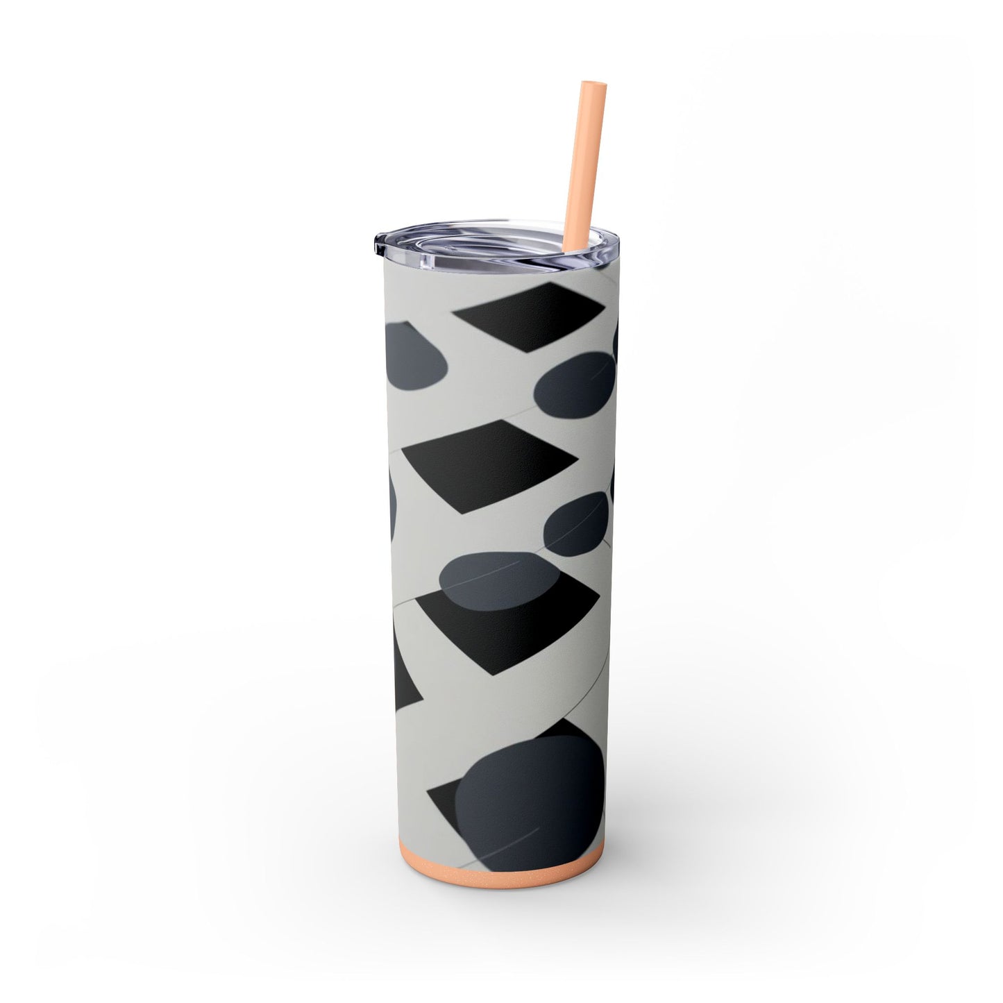 Optical Illusion Skinny Tumbler with Straw, 20oz