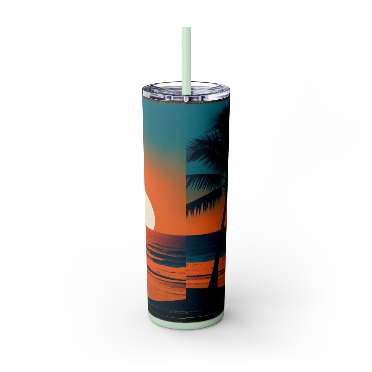 Brilliant Sunrise Skinny Tumbler with Straw, 20oz