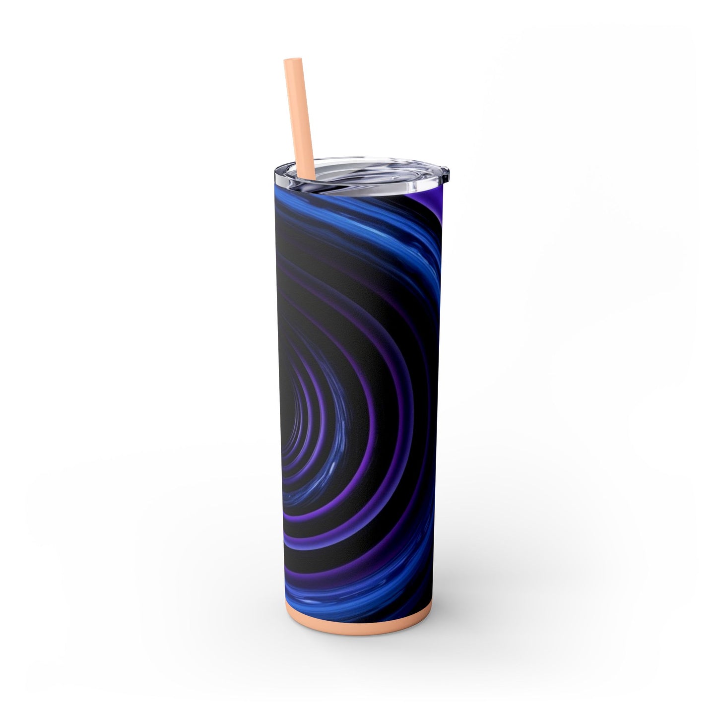 Optical Illusion Skinny Tumbler with Straw, 20oz