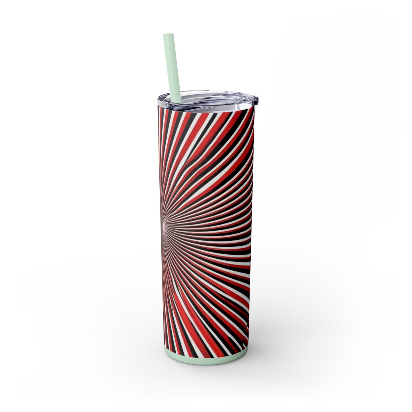 Optical Illusion Skinny Tumbler with Straw, 20oz