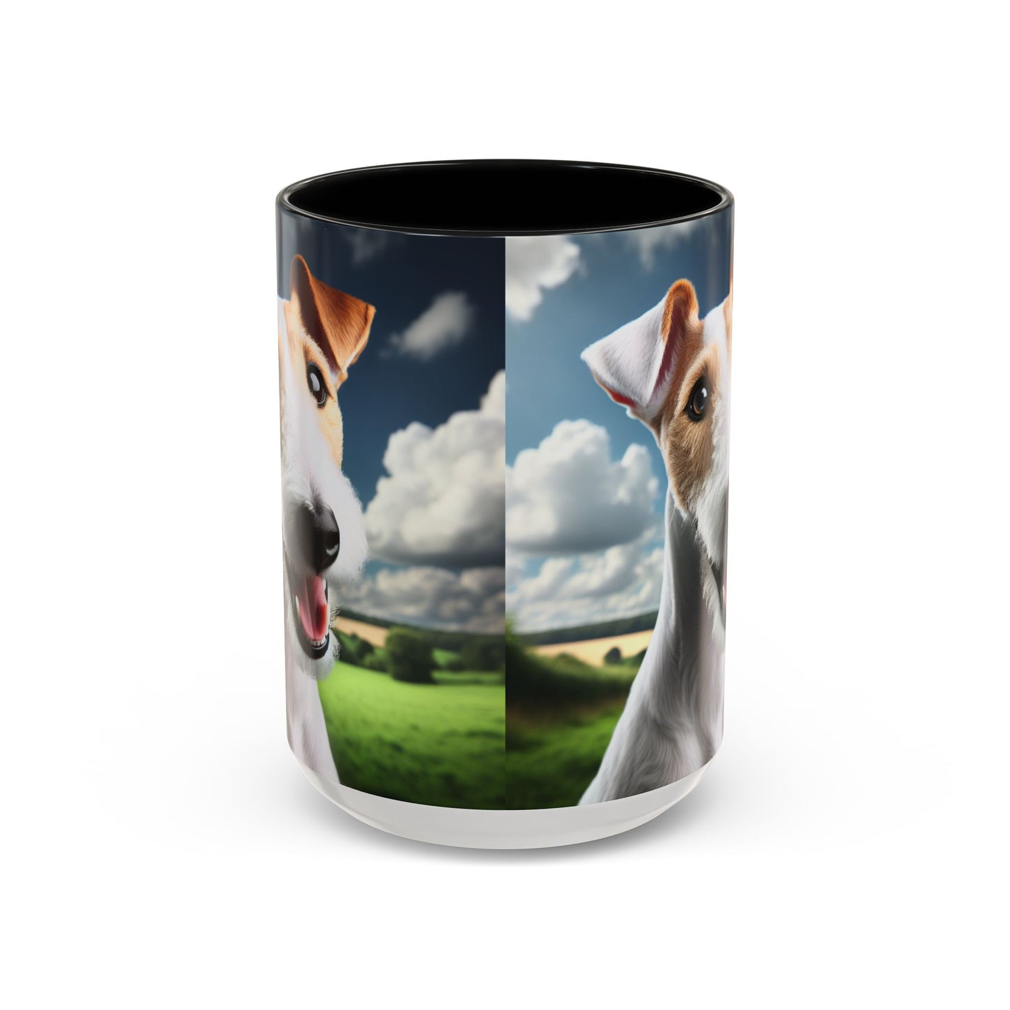 Taza de café con diseño de Fox Terrier de pelo liso: el regalo perfecto para los amantes de los perros.