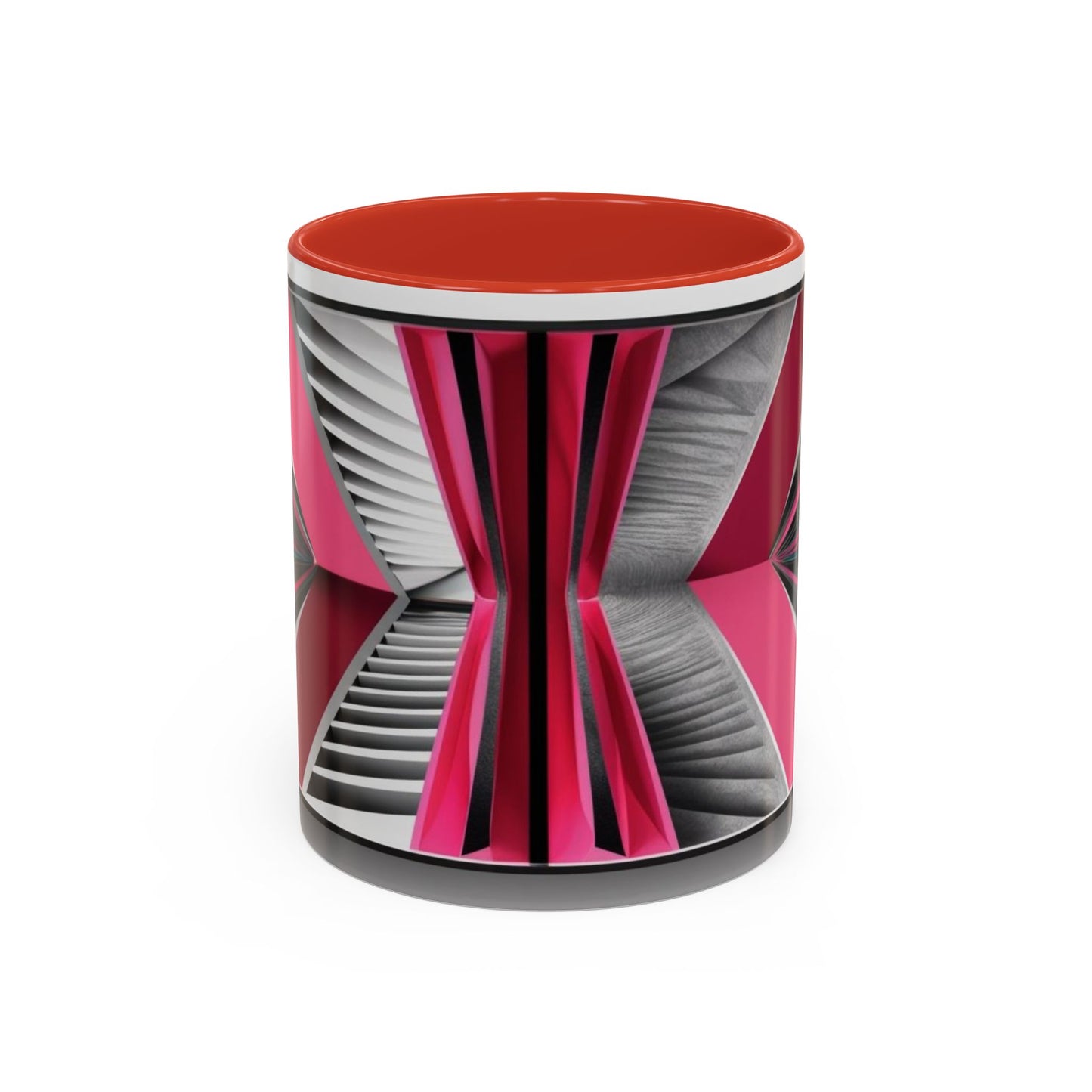Optical Illusion Accent Mug – Ceramic Coffee Cup