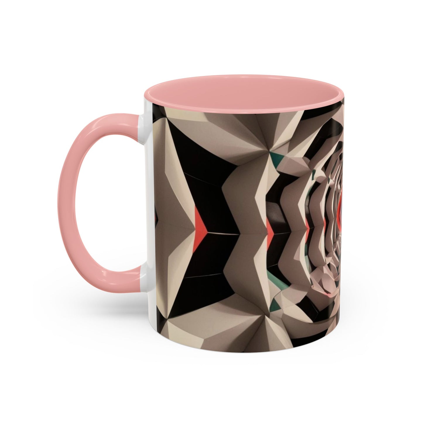 Optical Illusion Accent Mug – Ceramic Coffee Cup