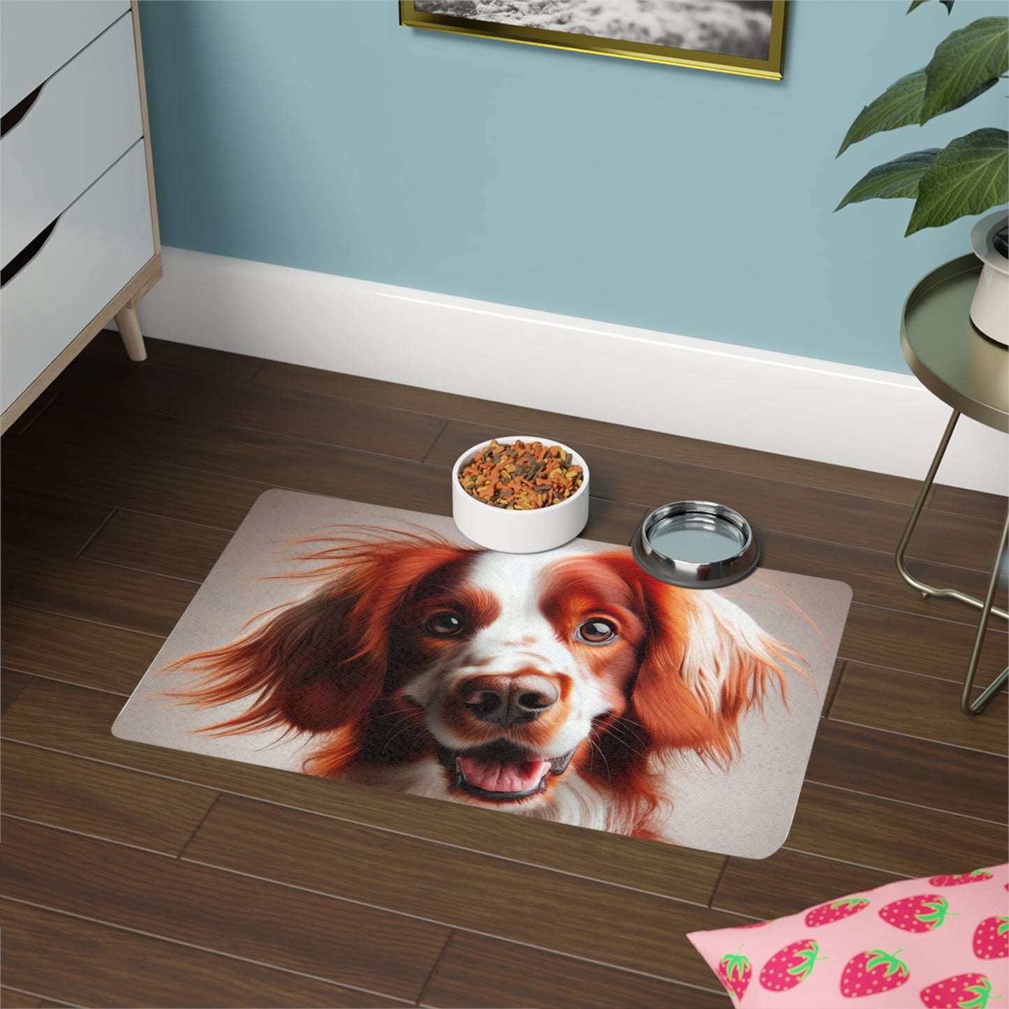 Pet Food Mat (12x18) - Irish Red and White Setter