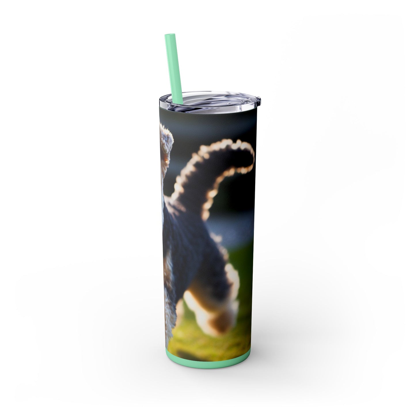 Lakeland Terrier Skinny Tumbler with Straw, 20oz
