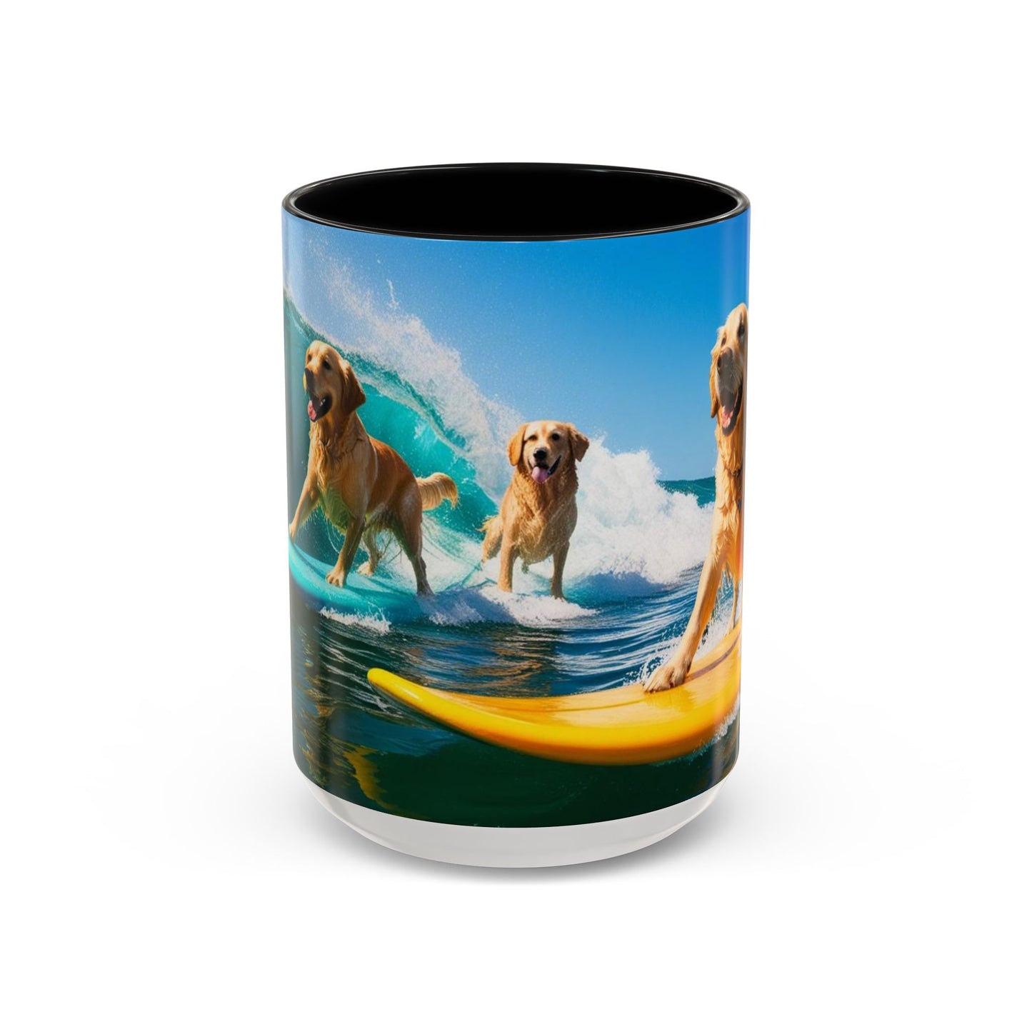 Mug à café Surf Dogs Accent - Cadeau idéal pour les amoureux des chiens
