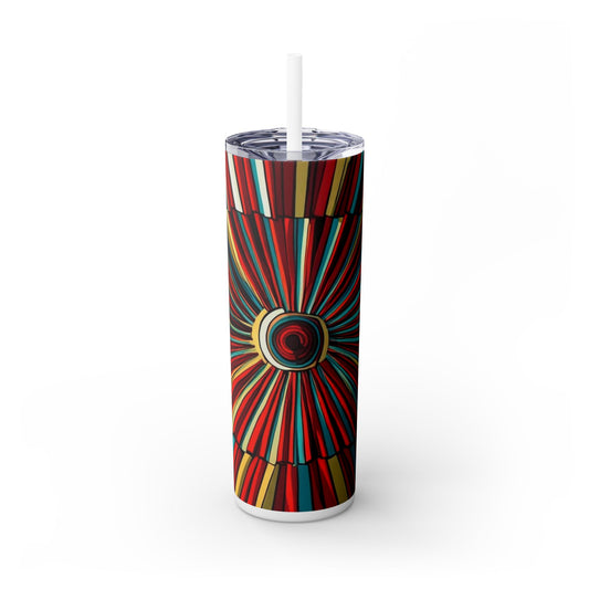 Optical Illusion Skinny Tumbler with Straw, 20oz