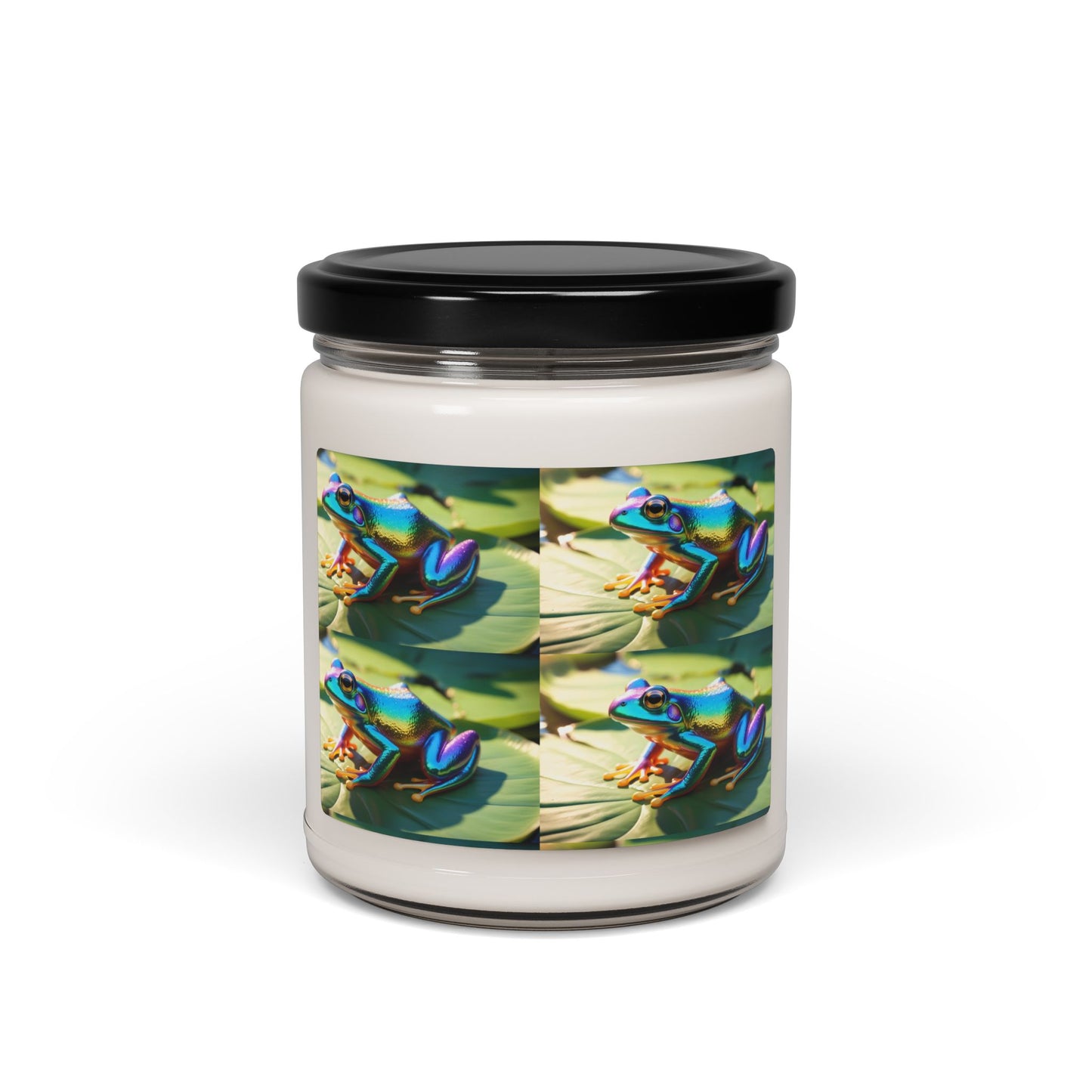 Rainbow Glittery Frog- Scented Soy Candle, 9oz