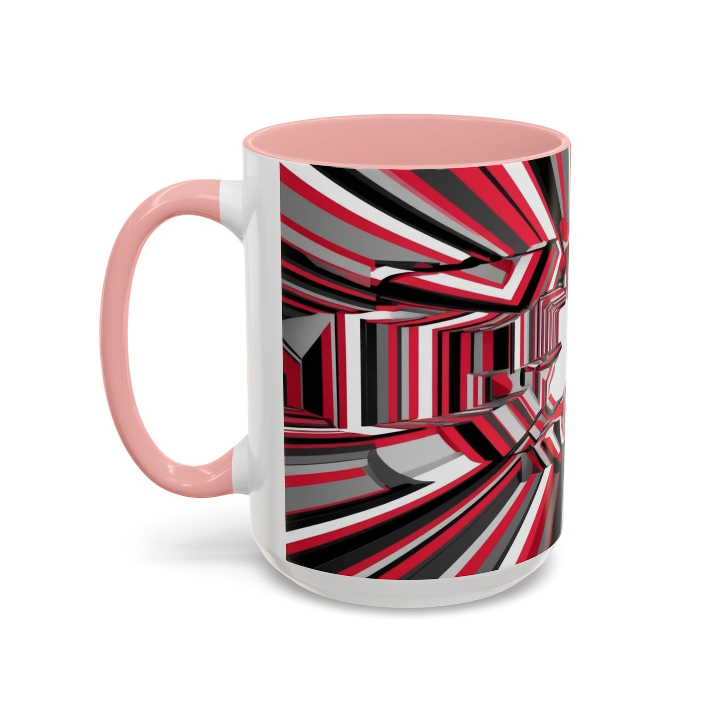 Optical Illusion Accent Mug – Ceramic Coffee Cup
