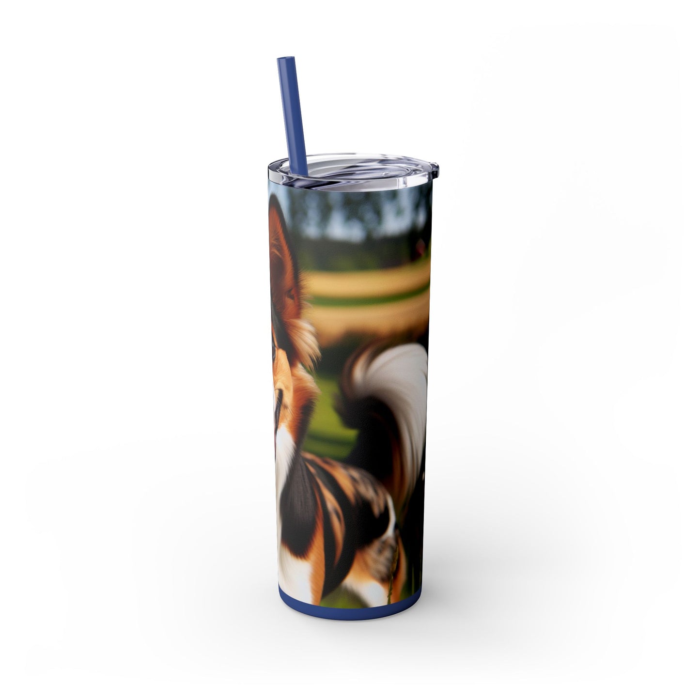 Skinny Tumbler with Straw – 20 oz Stainless Steel Cup