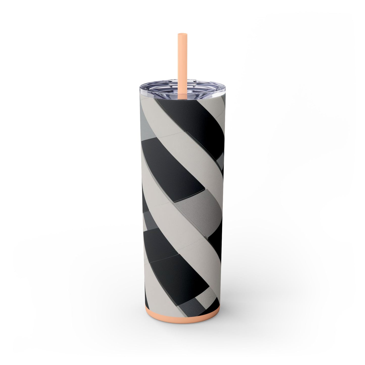 Optical Illusion Skinny Tumbler with Straw, 20oz