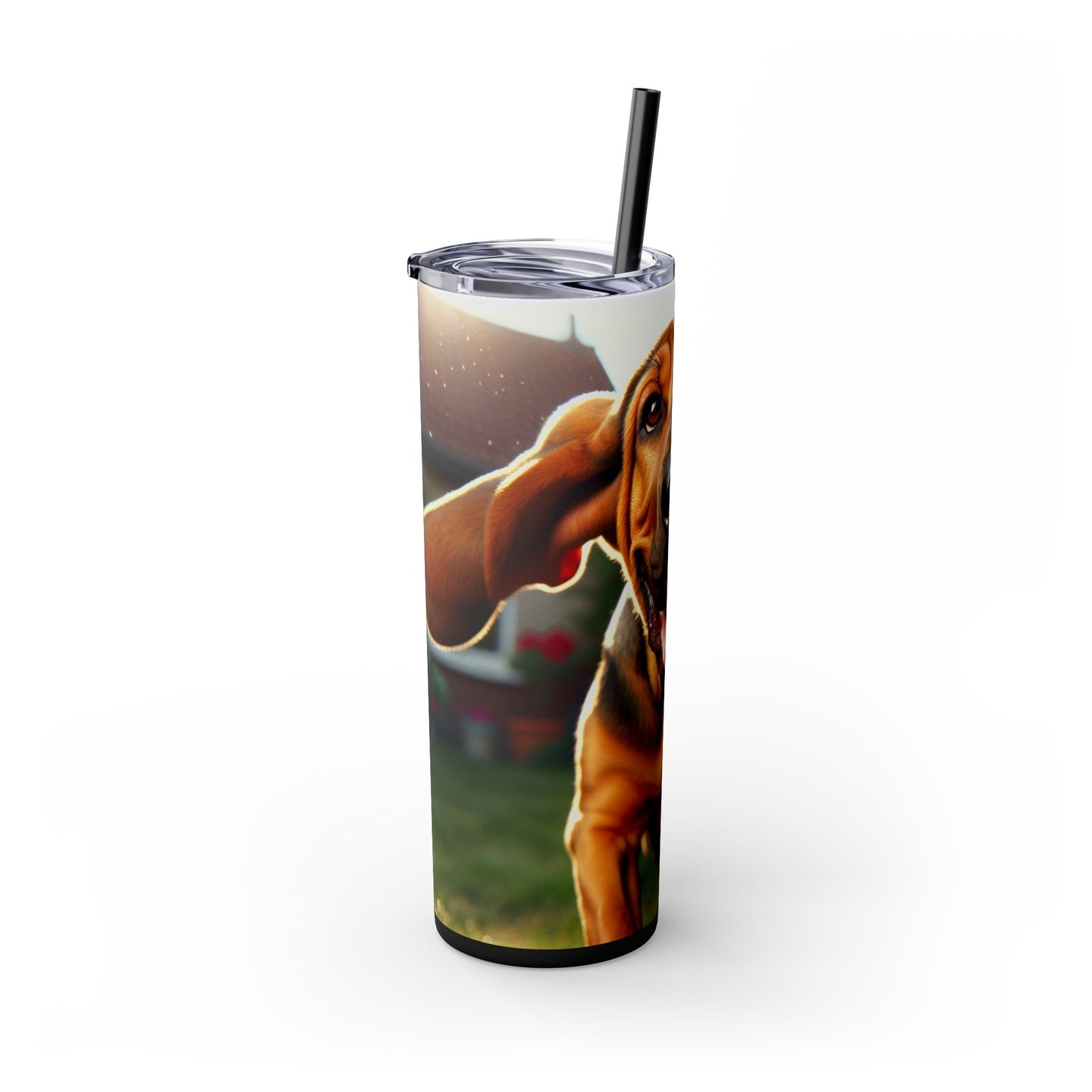 Bloodhound Skinny Tumbler with Straw, 20oz
