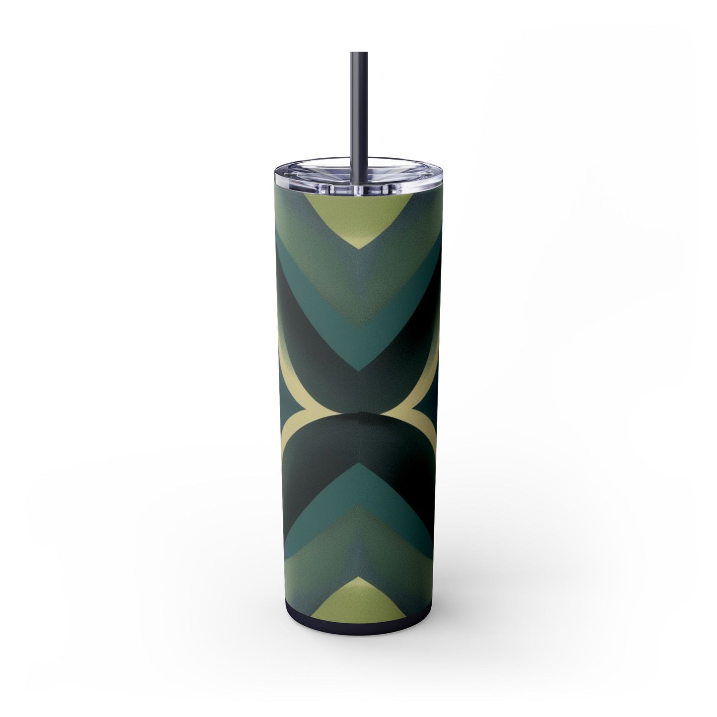 Optical Illusion Skinny Tumbler with Straw, 20oz