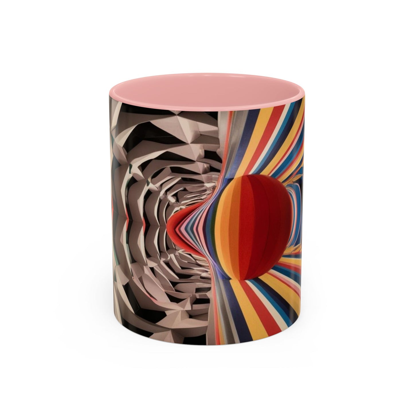 Optical Illusion Accent Mug – Ceramic Coffee Cup