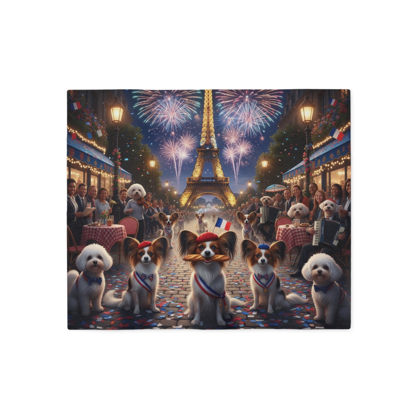 Poodle and Papillon Blanket