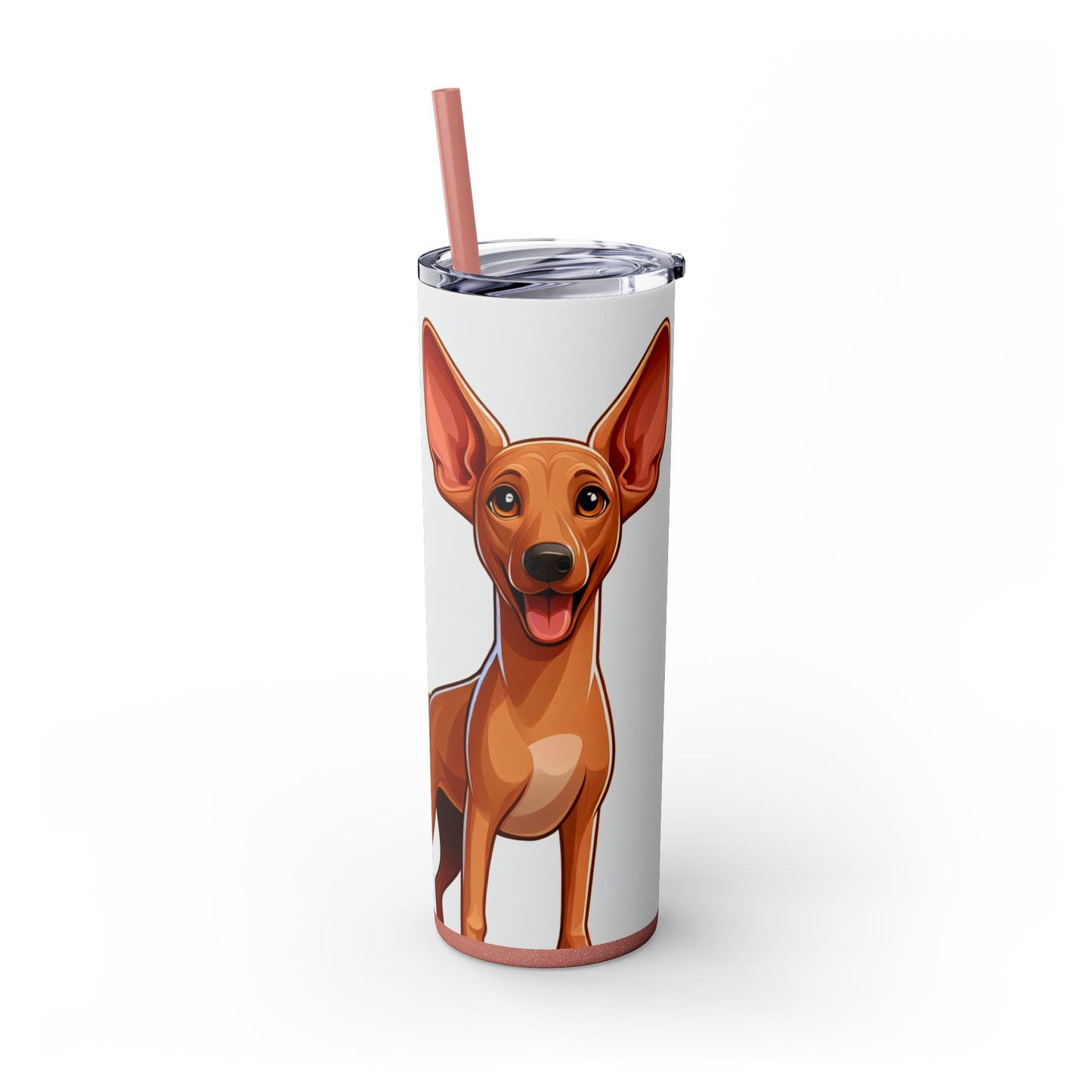 Pharaoh Hound Skinny Tumbler with Straw, 20oz