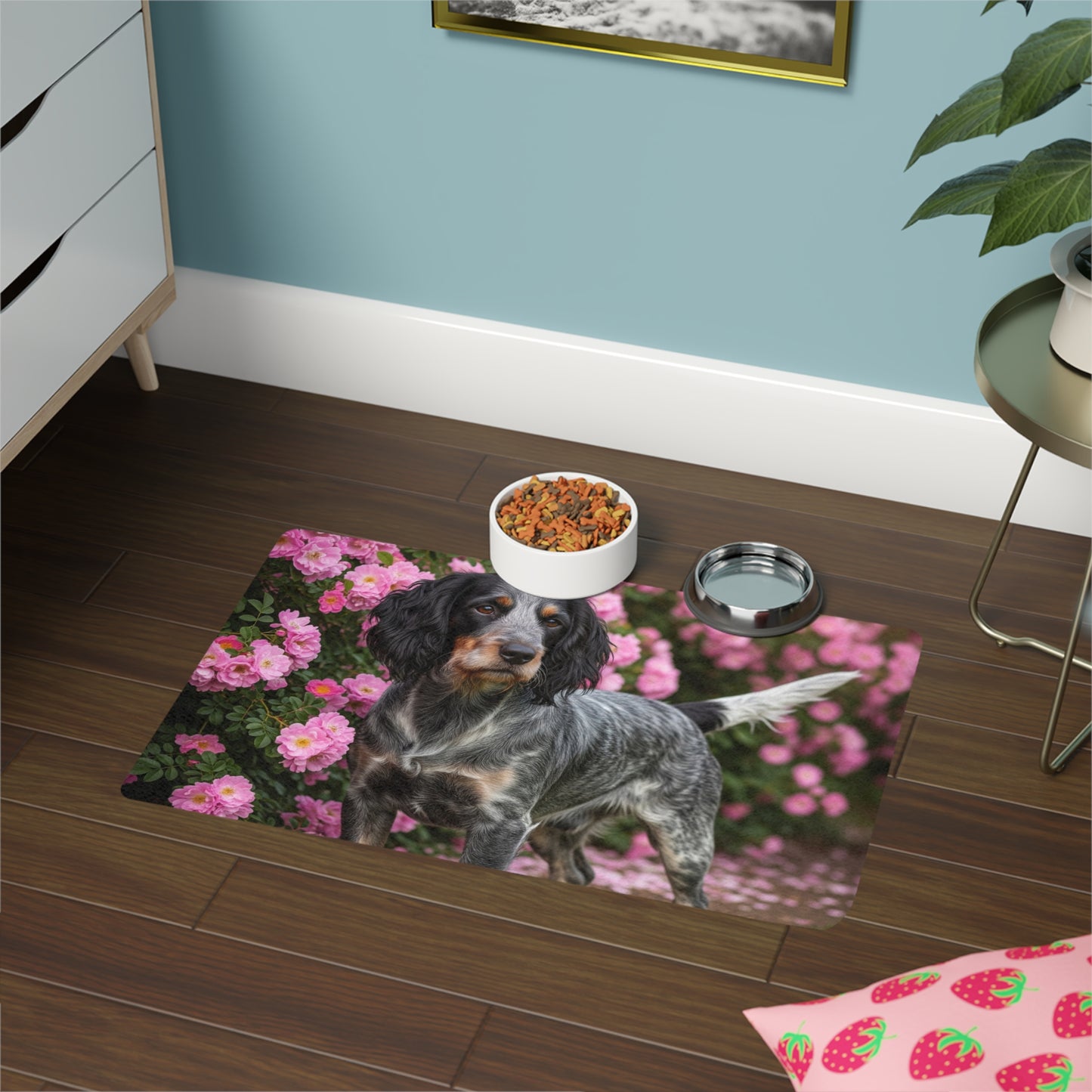 Pet Food Mat (12x18) - Blue Picardy Spaniel