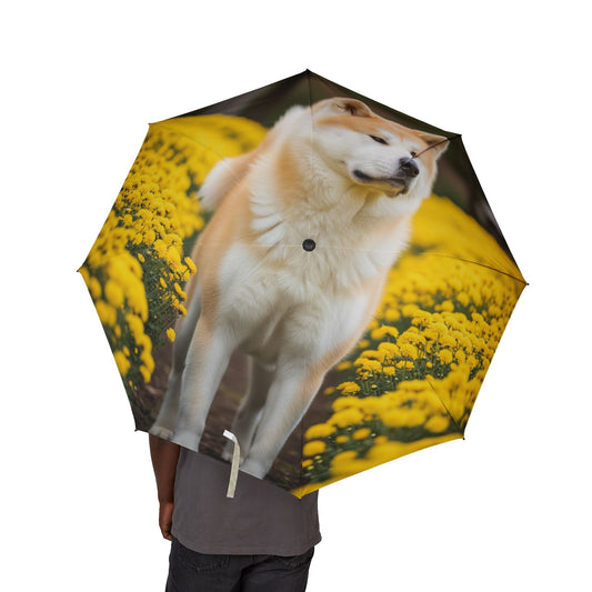 Japanese Akitainu Semi-Automatic Foldable Umbrella