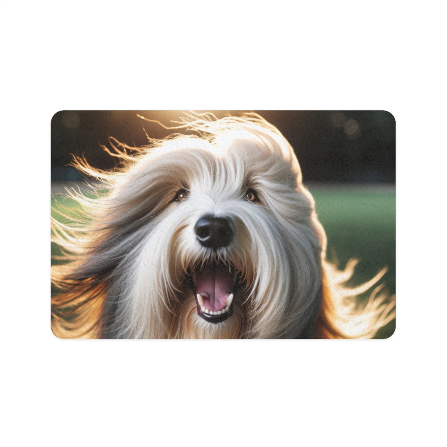 Pet Food Mat (12x18) - Bearded Collie