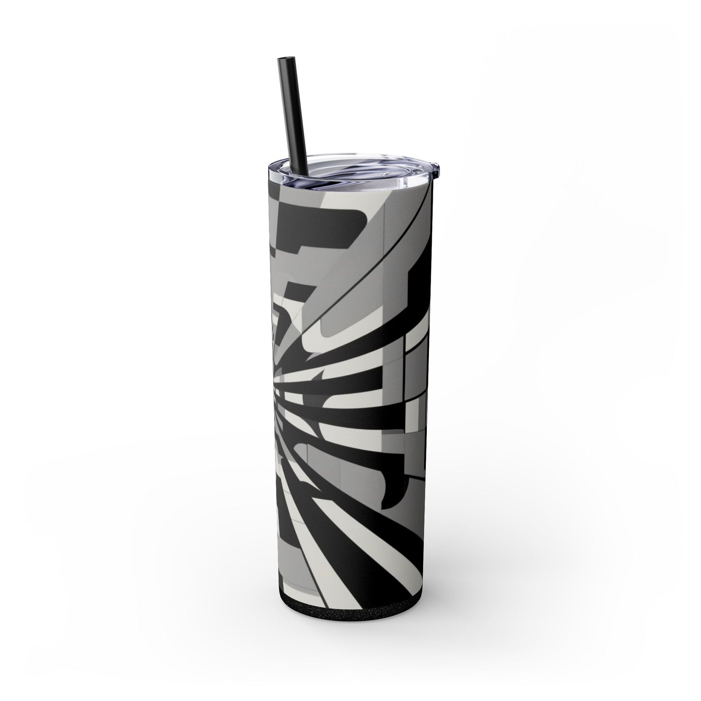 Optical Illusion Skinny Tumbler with Straw, 20oz