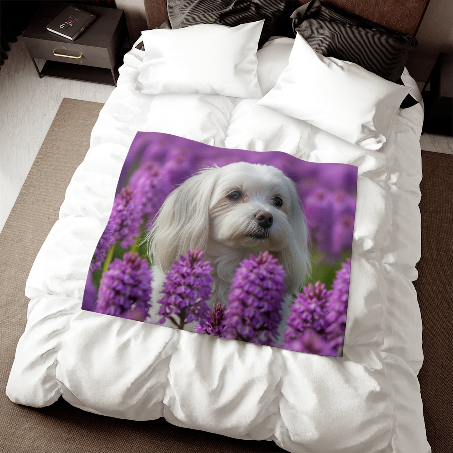 Maltese Sweatshirt Blanket