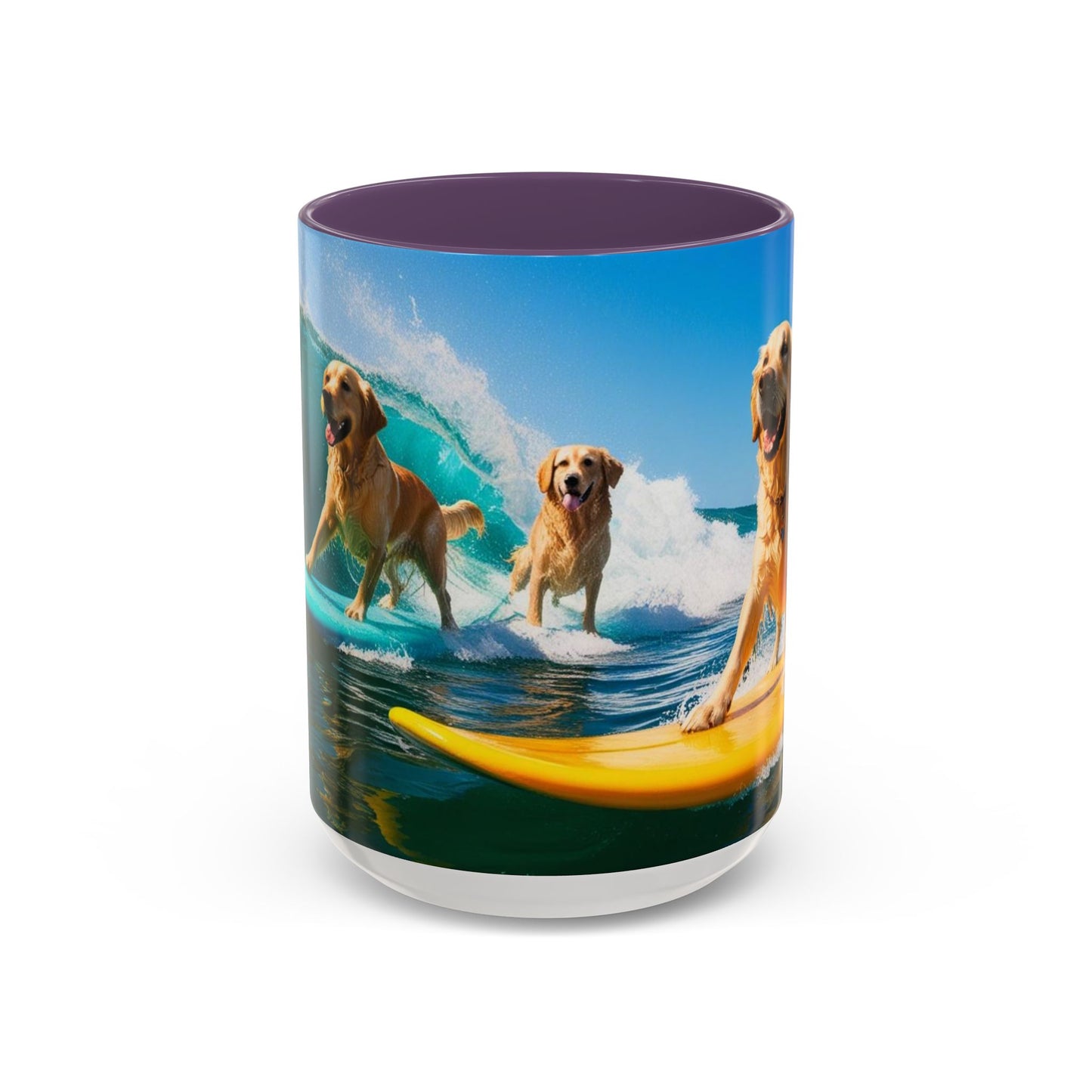 Mug à café Surf Dogs Accent - Cadeau idéal pour les amoureux des chiens