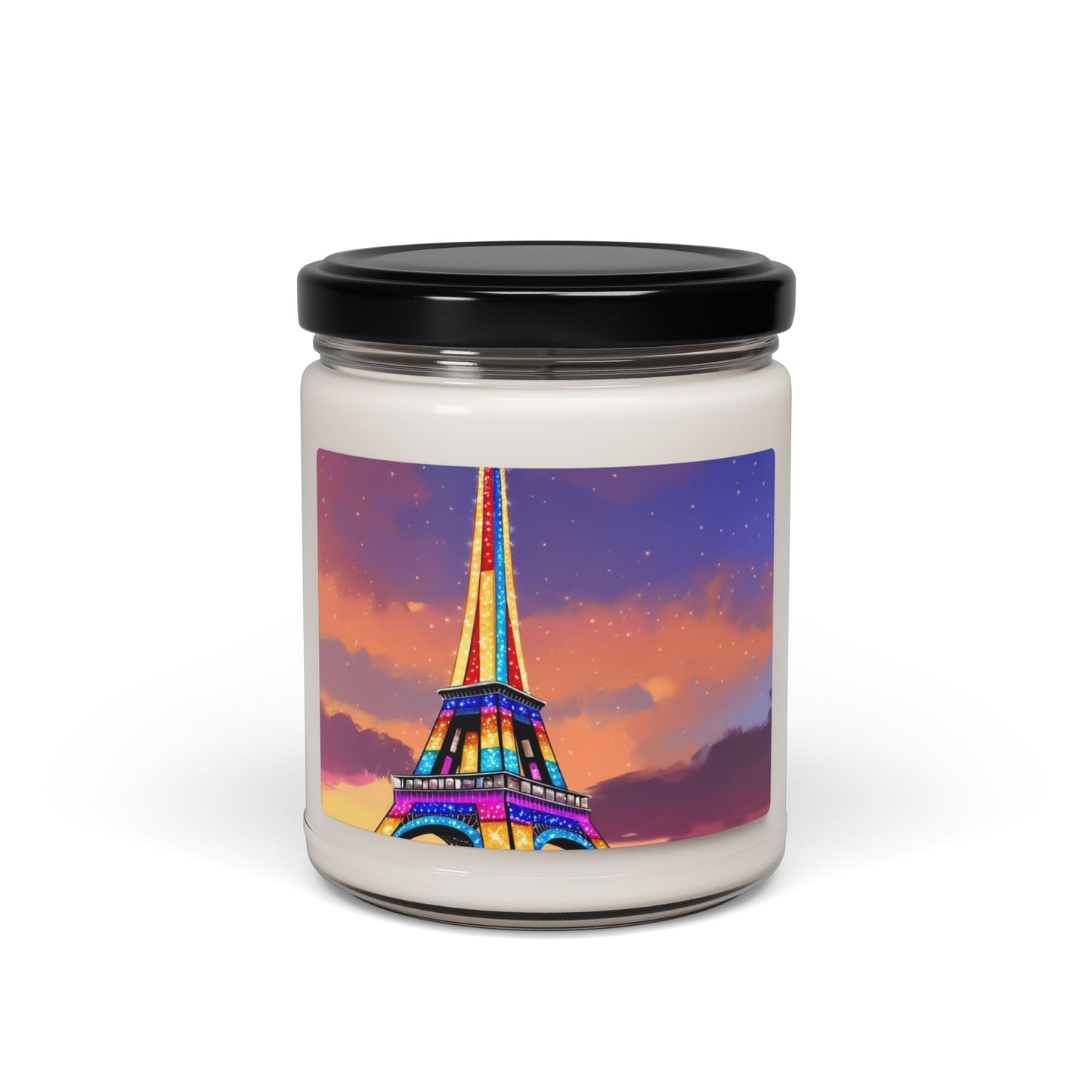 Rainbow Eiffel Tower La Tour Eiffel- Scented Soy Candle, 9oz