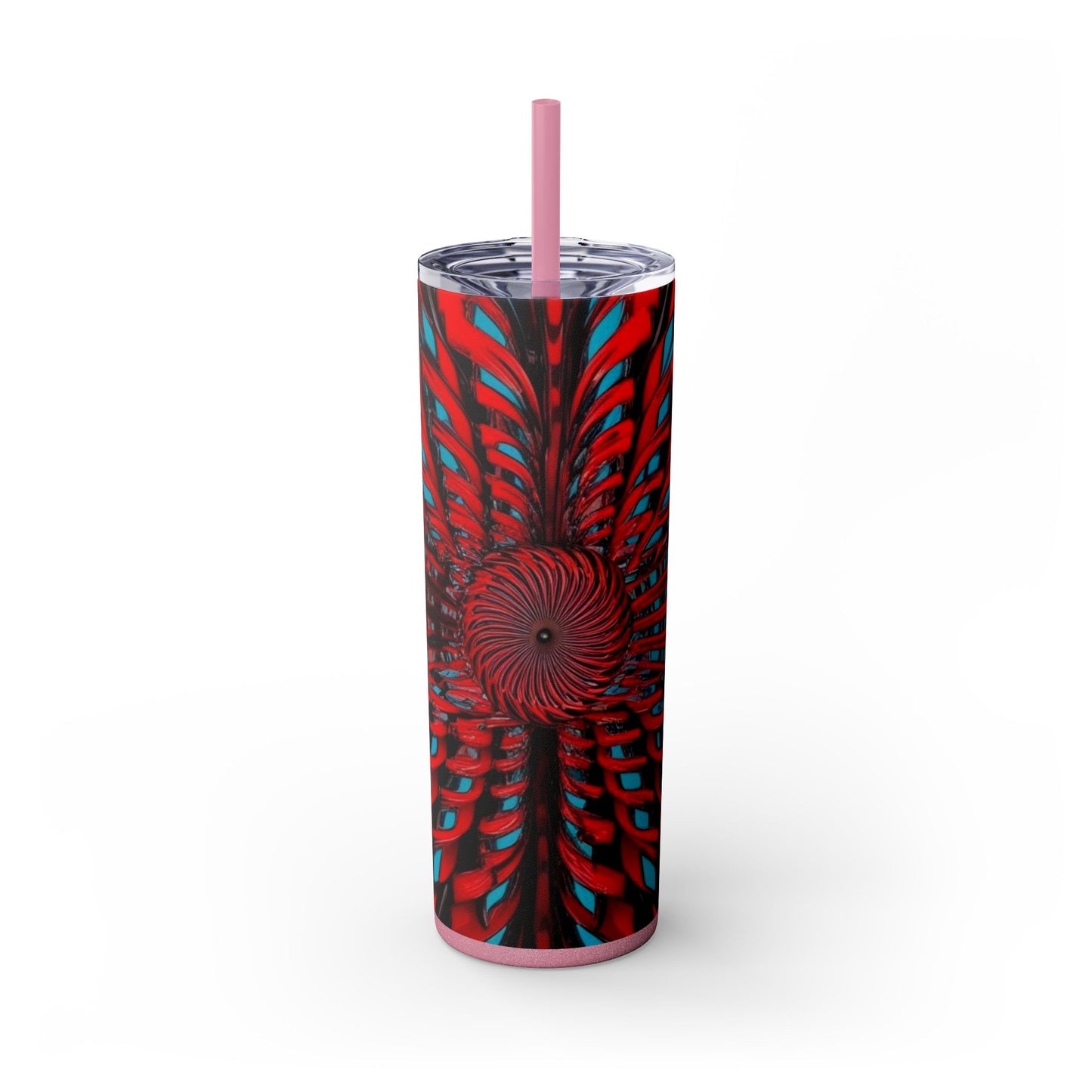Optical Illusion Skinny Tumbler with Straw, 20oz