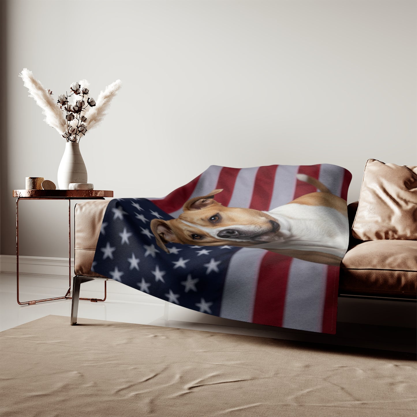 American Bully Patriotic Blanket