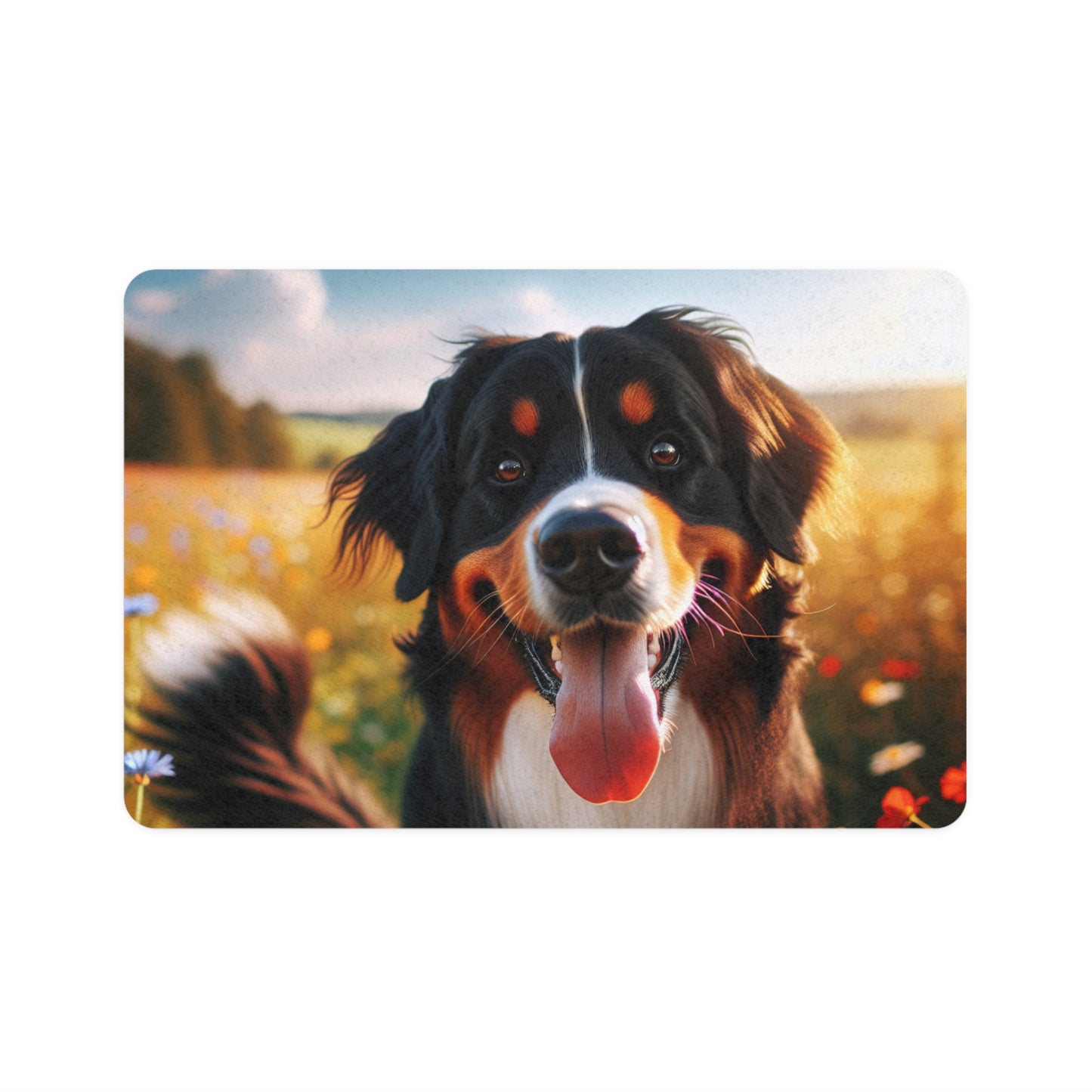 Pet Food Mat (12x18) - Bernese Mountain Dog