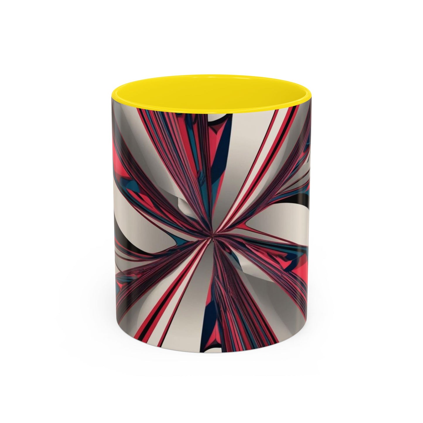 Optical Illusion Accent Mug – Ceramic Coffee Cup
