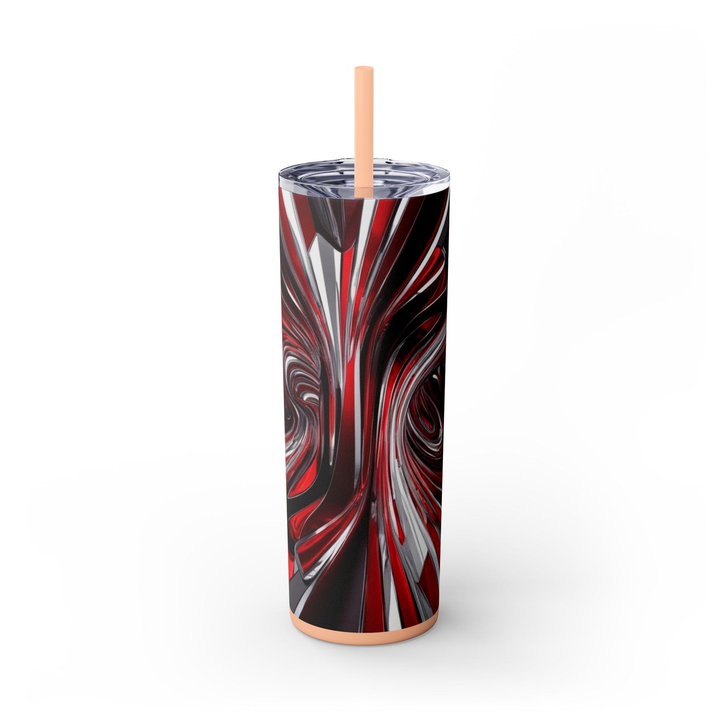 Optical Illusion Skinny Tumbler with Straw, 20oz
