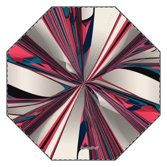 Optical Illusion Semi-Automatic Foldable Umbrella