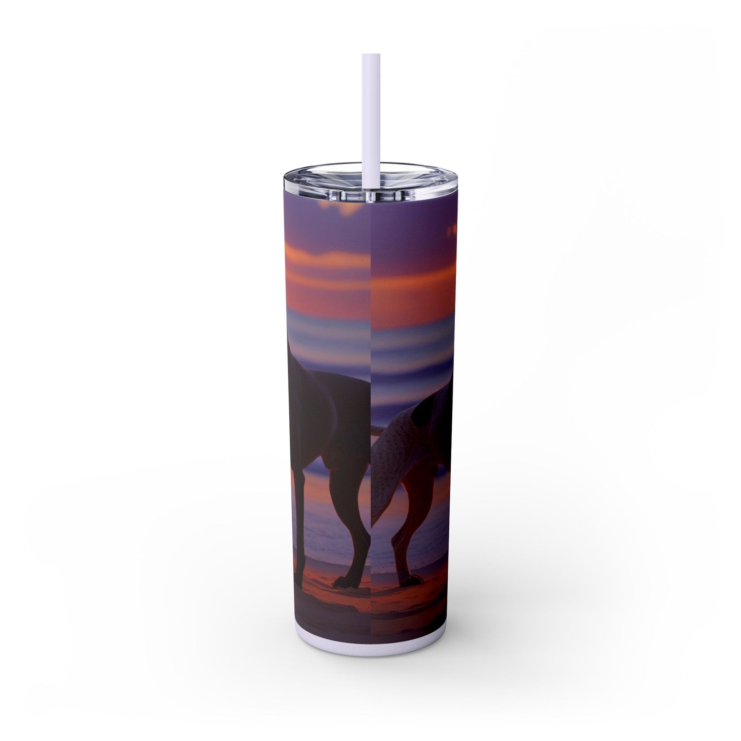 German Shorthaired Pointer Love Skinny Tumbler with Straw, 20oz