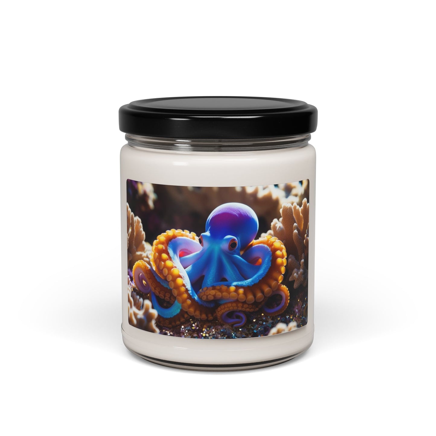 Octopus in Coral- Scented Soy Candle, 9oz