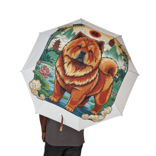 Chow Chow Semi-Automatic Foldable Umbrella