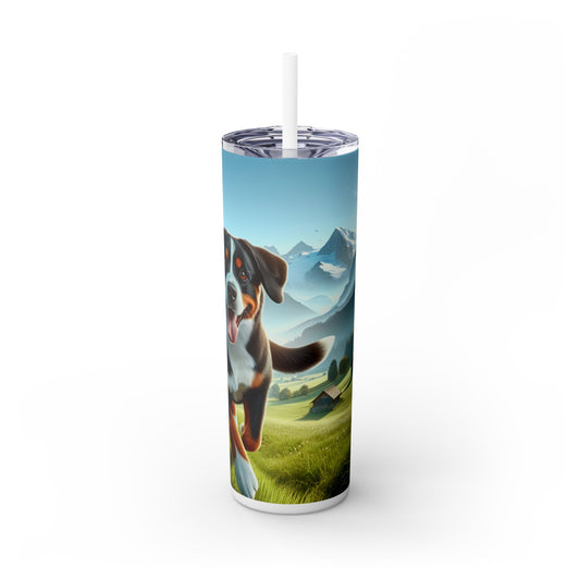 Entlebucher Mountain Dog Tumbler with Straw, 20oz