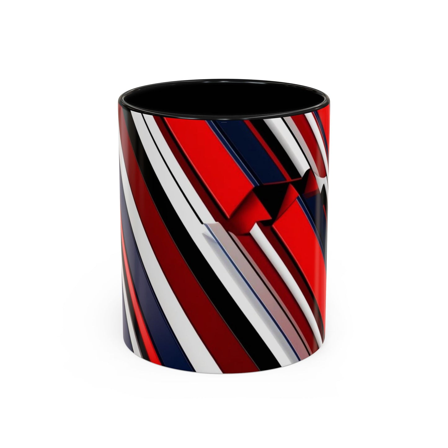 Optical Illusion Accent Mug – Ceramic Coffee Cup