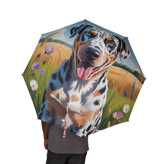 Catahoula Leopard Dog Semi-Automatic Foldable Umbrella