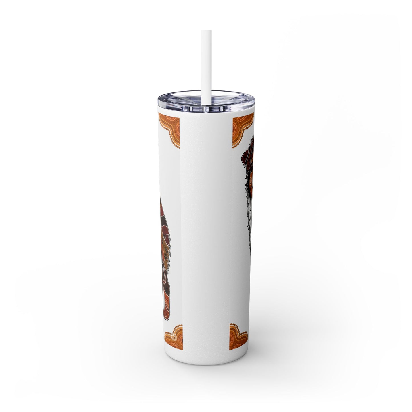 Australian Shepherd Skinny Tumbler with Straw, 20oz