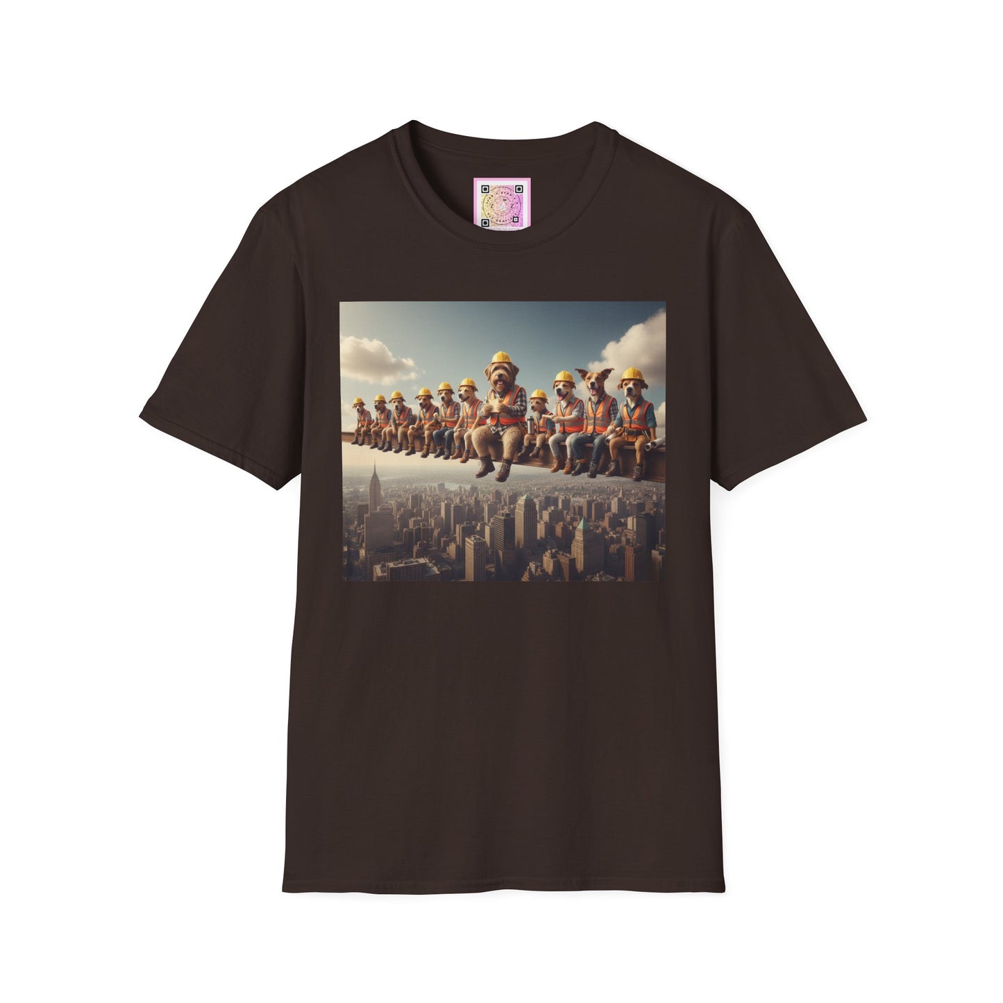 Canine Canvas Collection: Lunch atop a Skyscraper Homage Tee Shirt