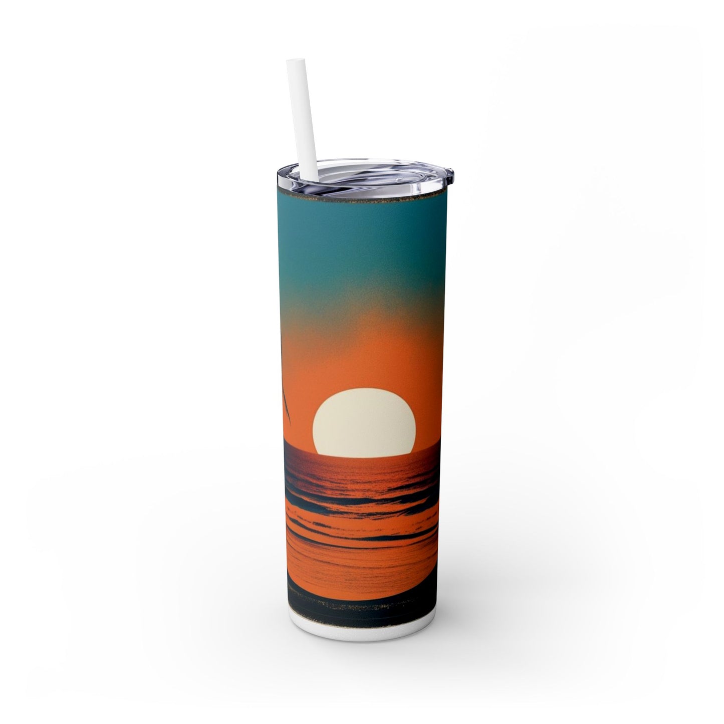 Brilliant Sunrise Skinny Tumbler with Straw, 20oz