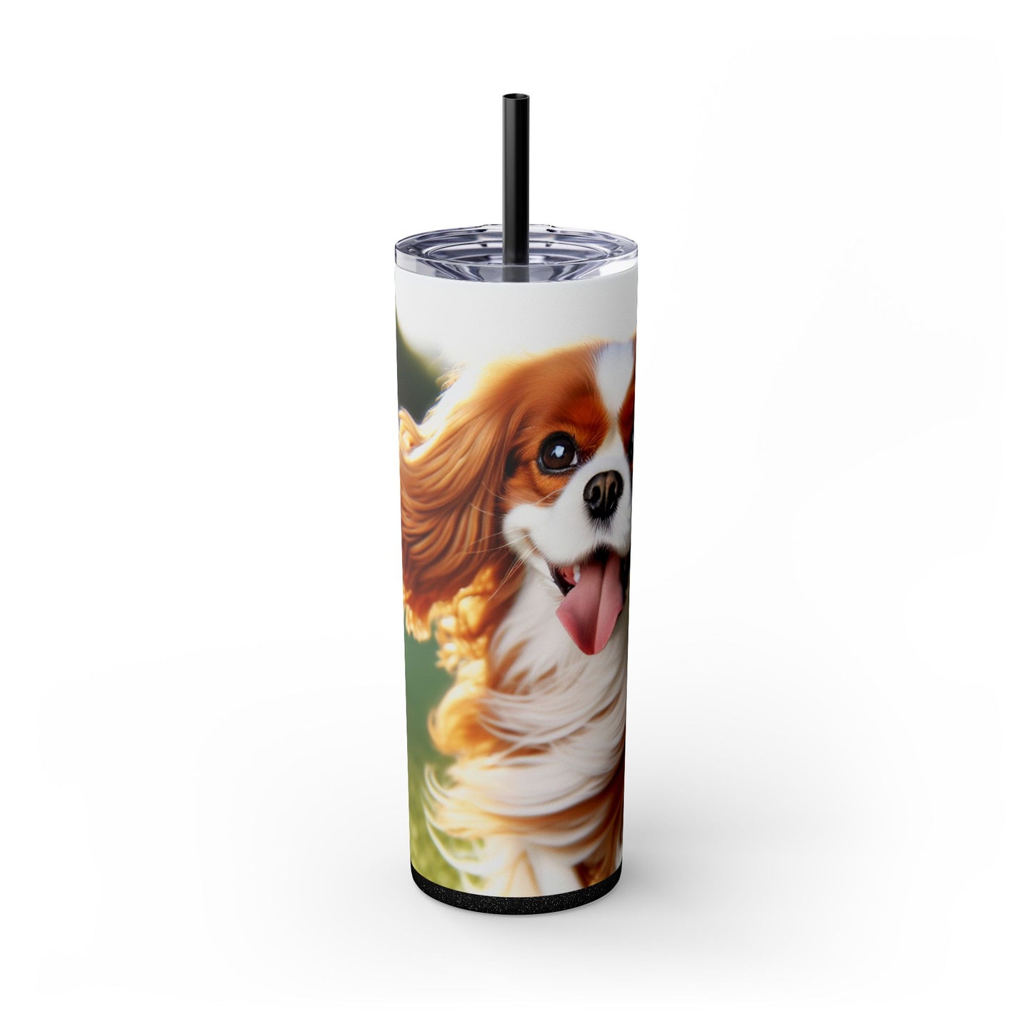 Vaso con pajita para Cavalier King Charles Spaniel, 20 oz