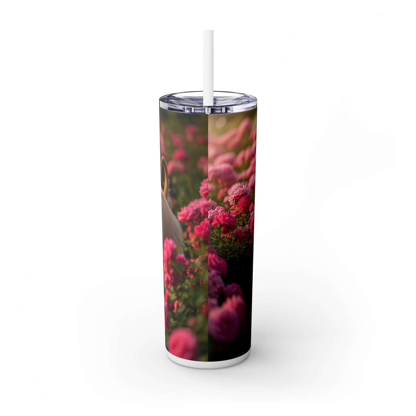 Afghan Hound Skinny Tumbler with Straw, 20oz