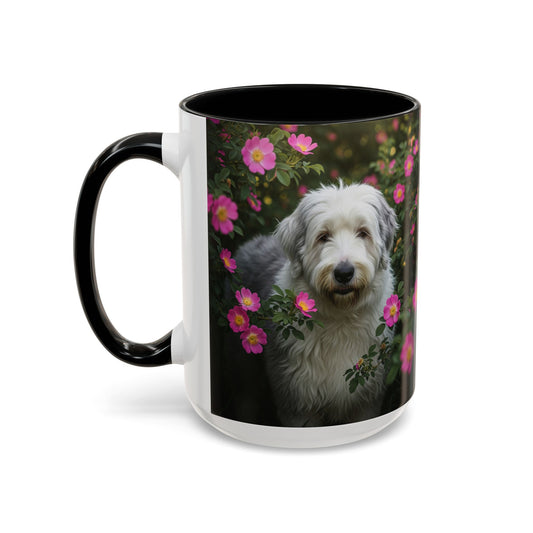 Taza de café con diseño de pastor inglés antiguo: el regalo perfecto para los amantes de los perros.