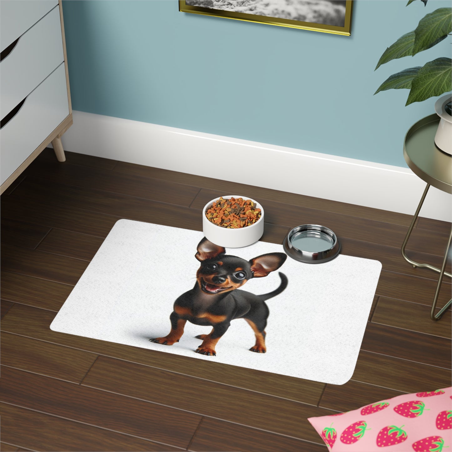 Pet Food Mat (12x18) - Miniature Pinscher