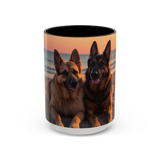 German Shepherd Love Accent Coffee Mug - Perfect Gift for Dog Lovers